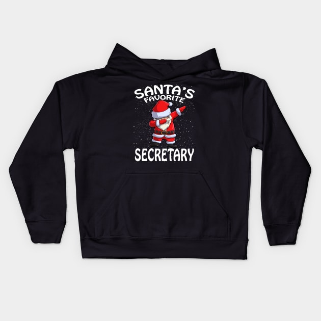 Santas Favorite Secretary Christmas Kids Hoodie by intelus